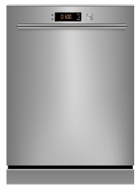 Vector dishwasher isolated on a white background